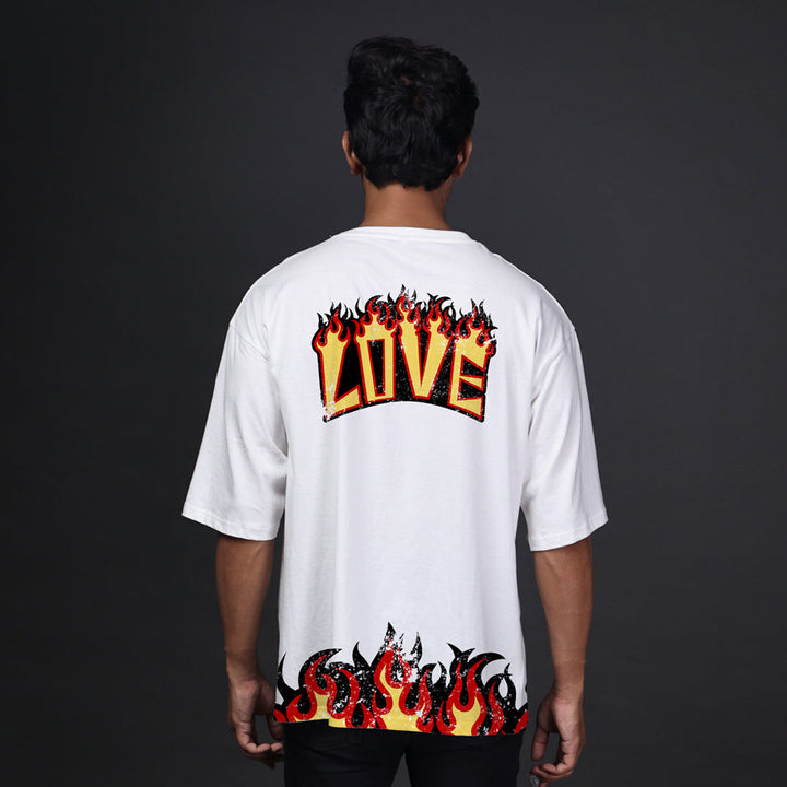 Printed Oversized Tee - MEN'S PRINTED OVER SIZE TEE#59