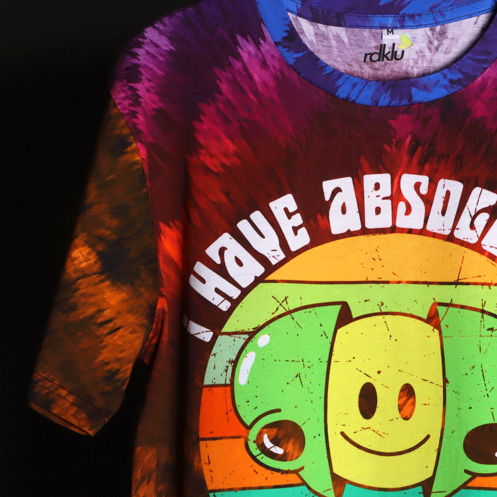 Men Tie And Dyed - I'm O.K - RDKLU - Digitally Printed Tie & Dye Tee#36