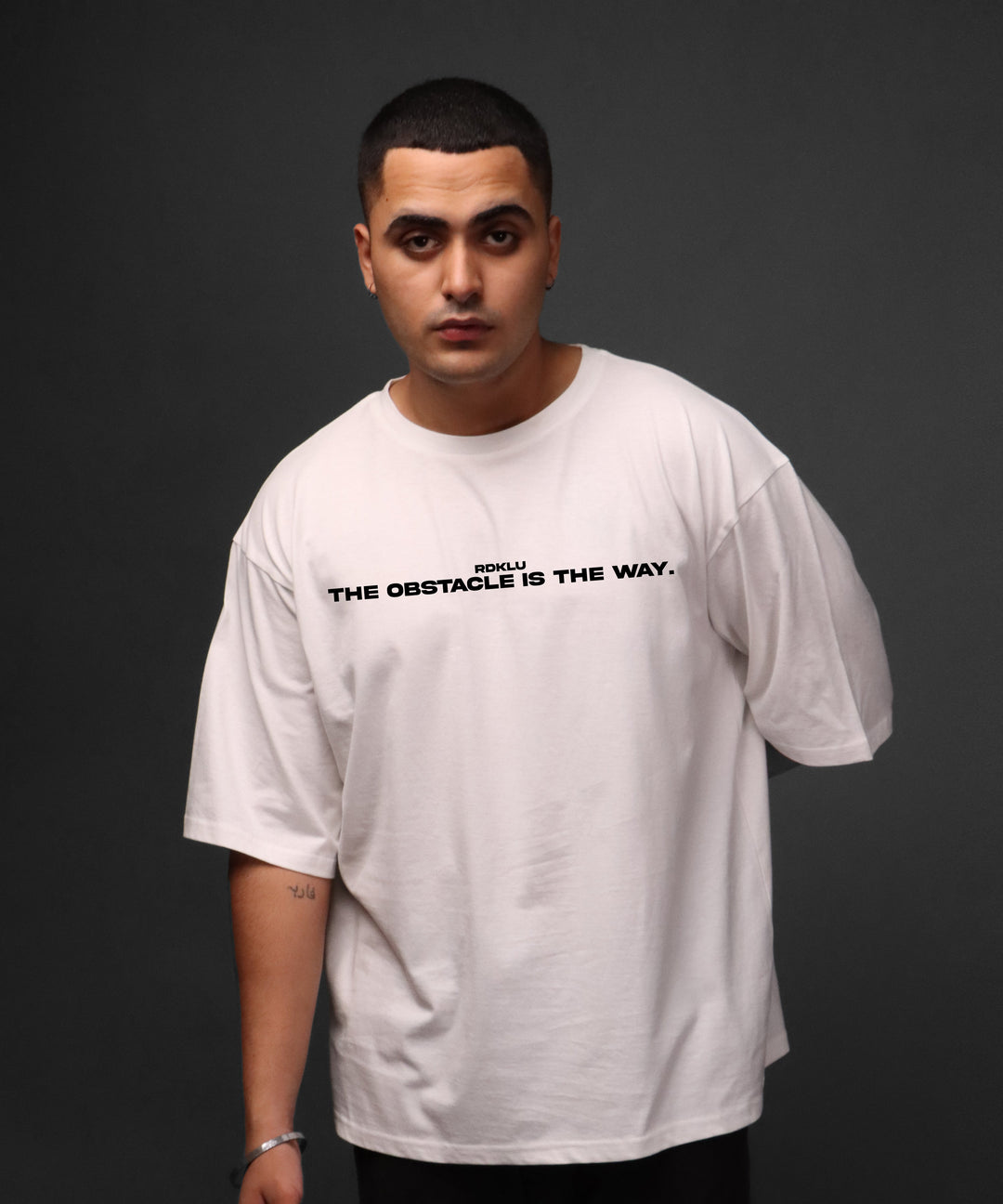 Printed Oversized Tee - LYNX MEN'S FRONT& BACK PRINTED OVER SIZE TEE#56