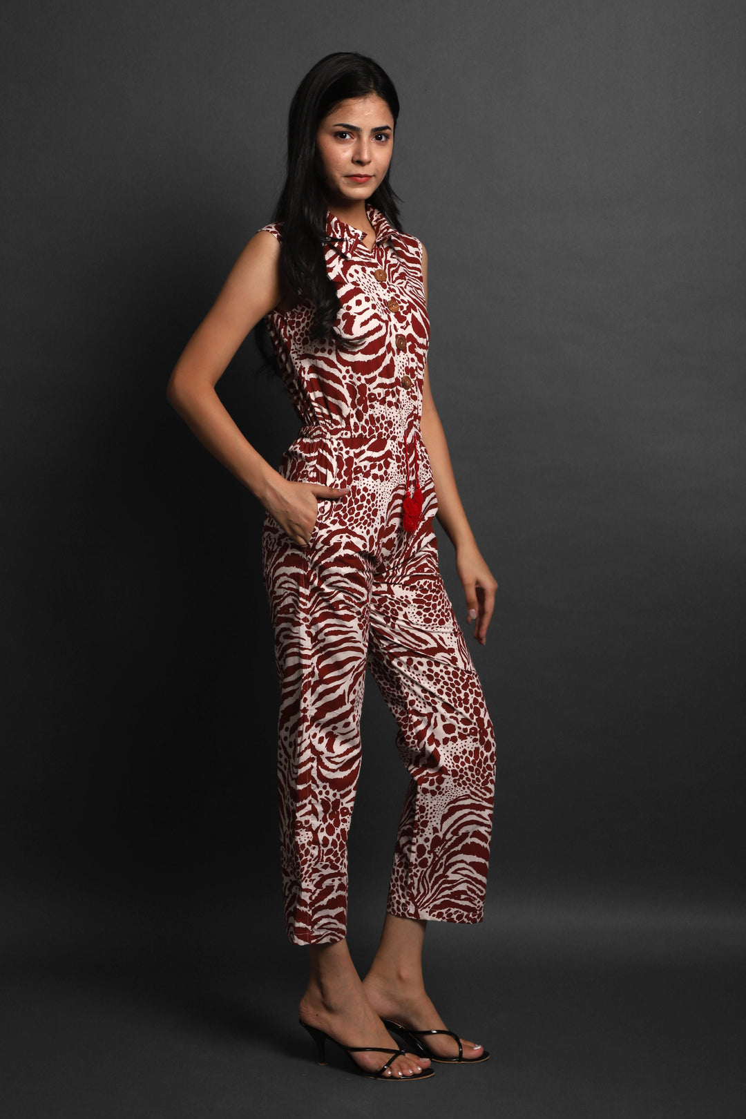 Women Jump Suits - EQUINE PRINTED JUMP SUIT#4