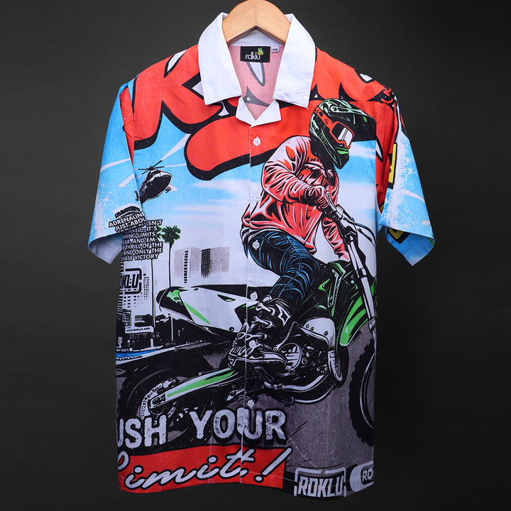 Supercross Cuban Collar Shirt #143