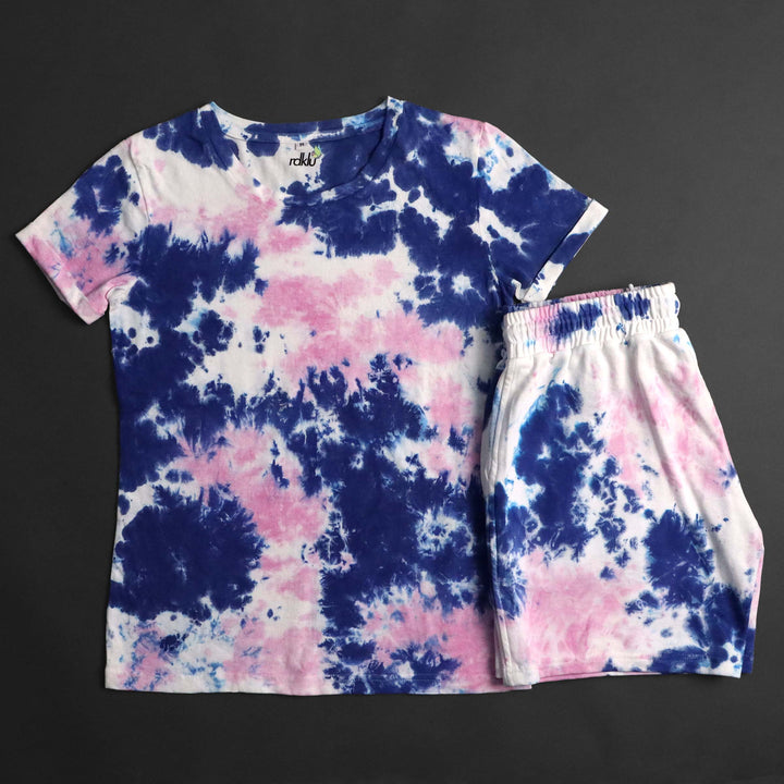 Men's Tie & Dye Co-Ord Tee & Shorts Set#4