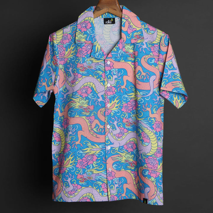 Prints - RDKLU Cuban Collar Shirt For Men#607