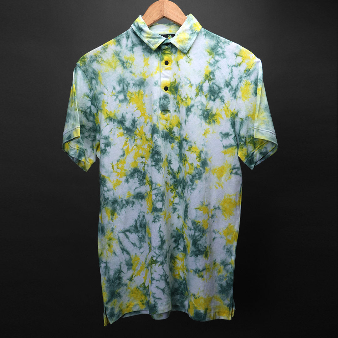 mens tie dye polo shirt