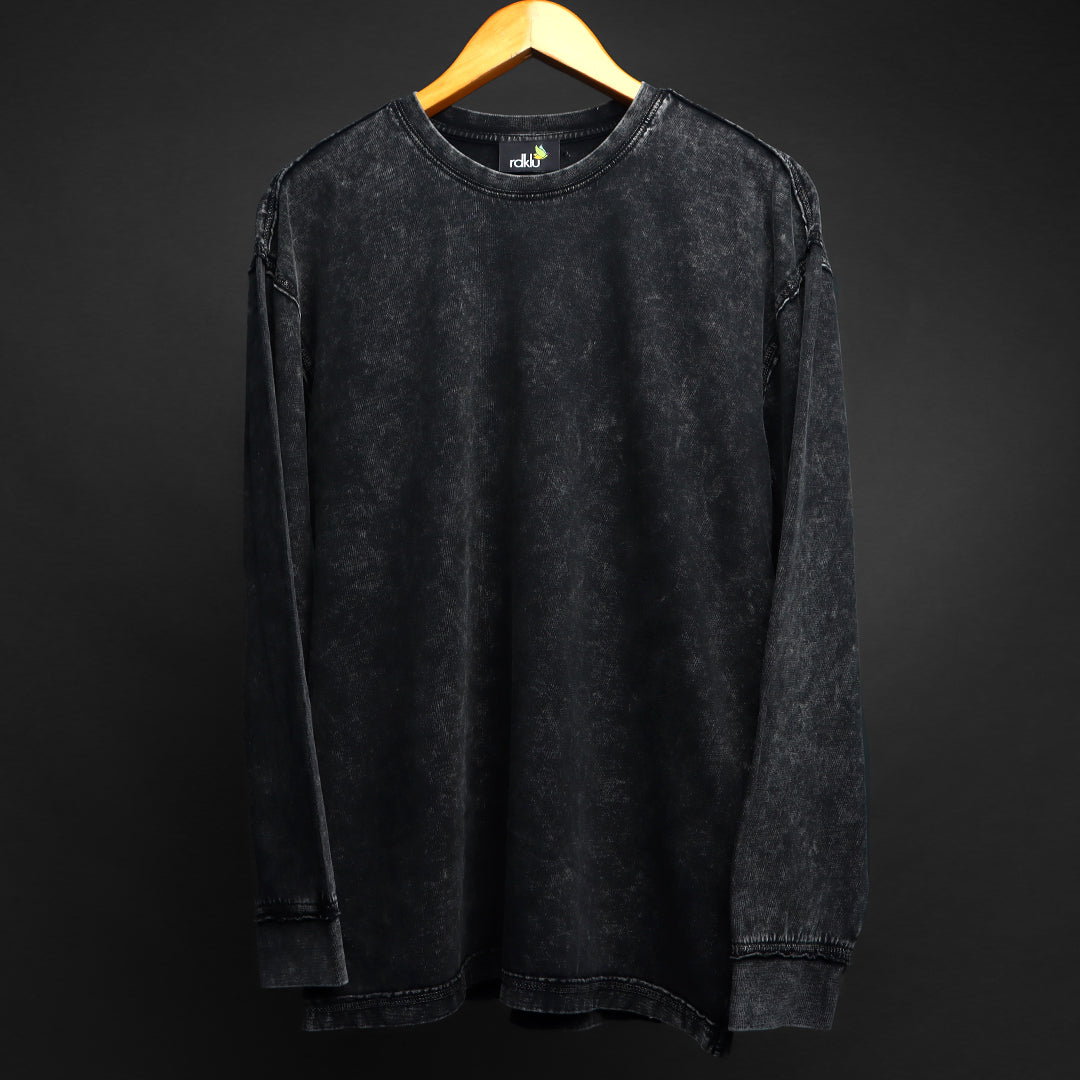 CARBON BURN * WASHED OUT BASIC BASIC LONGSLEEVES TEE #6
