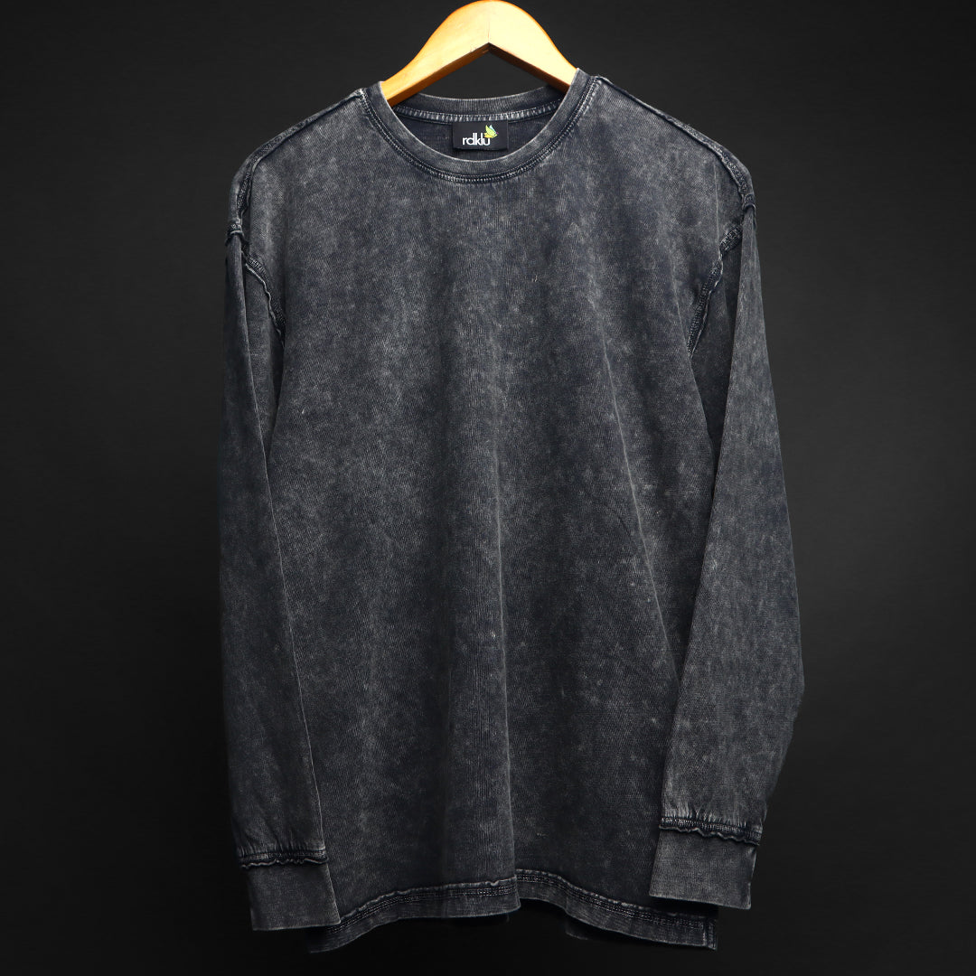 STEEL ASH * WASHED OUT BASIC BASIC LONGSLEEVES TEE #11