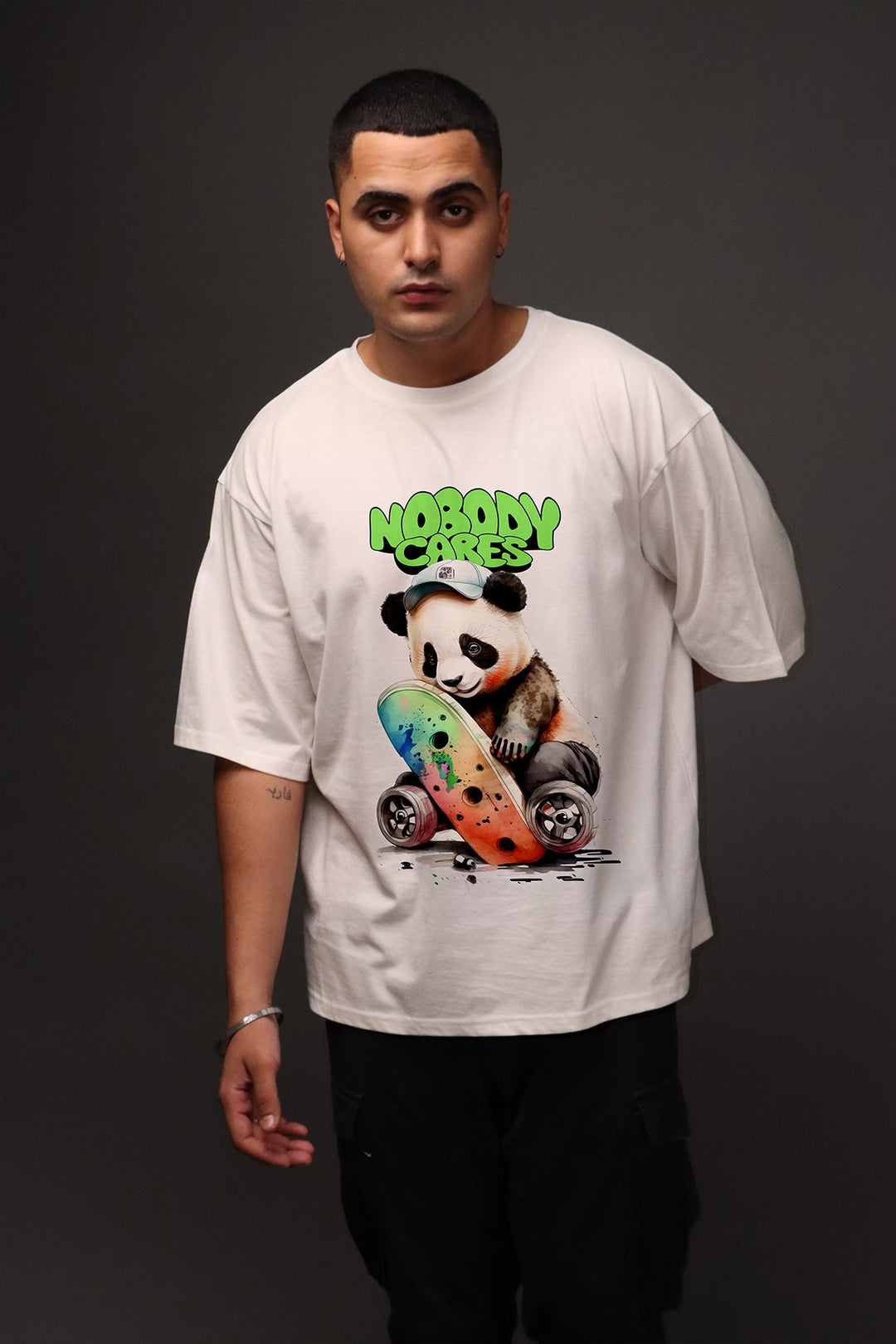 Printed Oversized Tee - MEN'S PRINTED OVER SIZE TEE#57