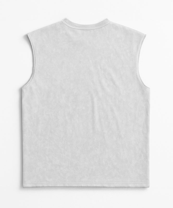 WASHED OUT PRINTED SLEEVELESS VEST #23