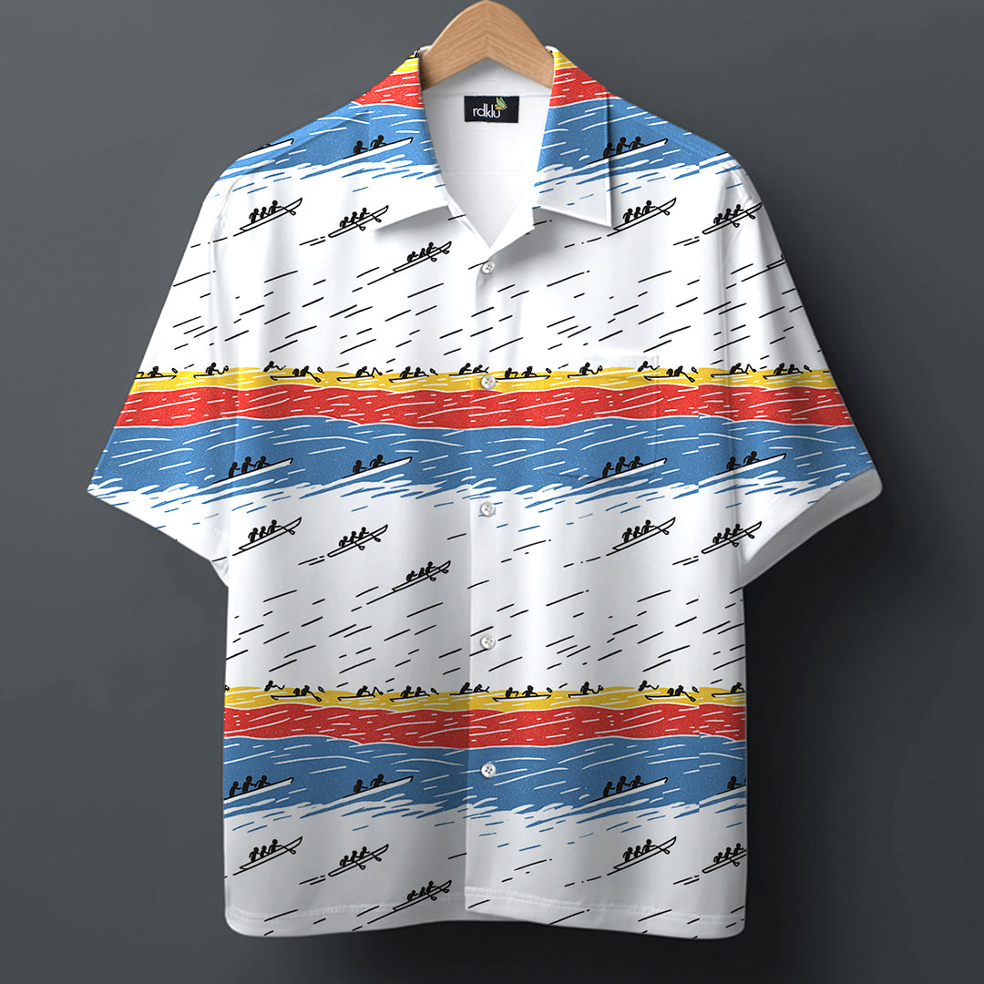 ROW & FLOW * Printed Cuban SHIRT #3