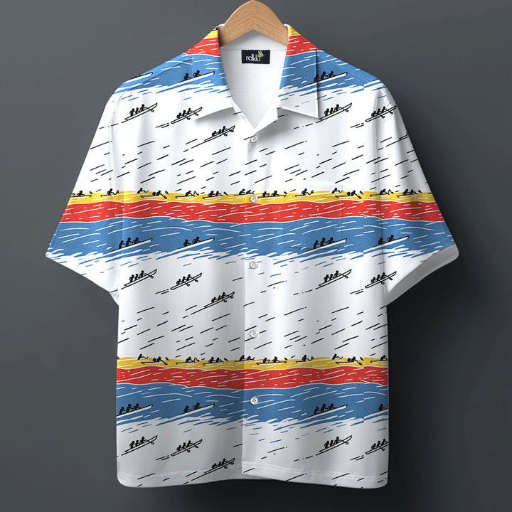 ROW & FLOW * Printed Cuban SHIRT #3