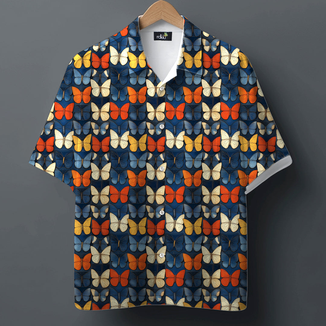 FLIGHT OF COLORS * Printed Cuban SHIRT #5