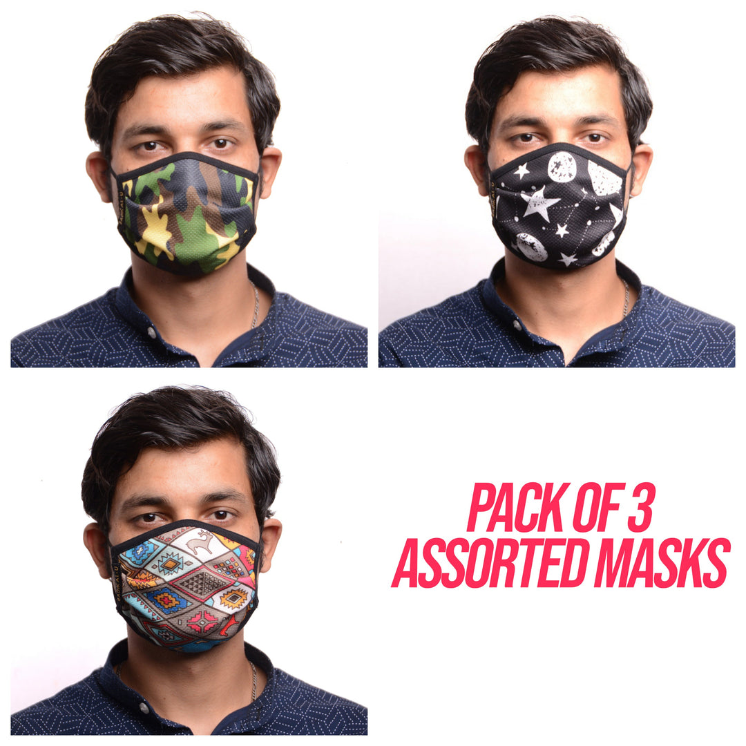 Rdklu Essential Masks - RDKLU 3 LAYERED WASHABLE MASK ASSORTED PACK#1