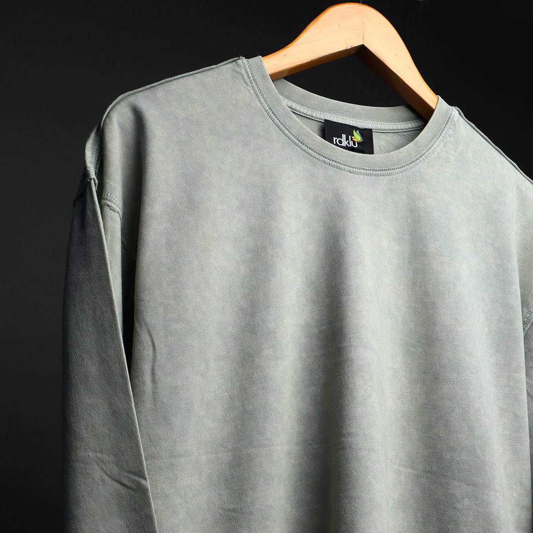 SILVER HAZE * WASHED OUT BASIC LONGSLEEVES TEE #9