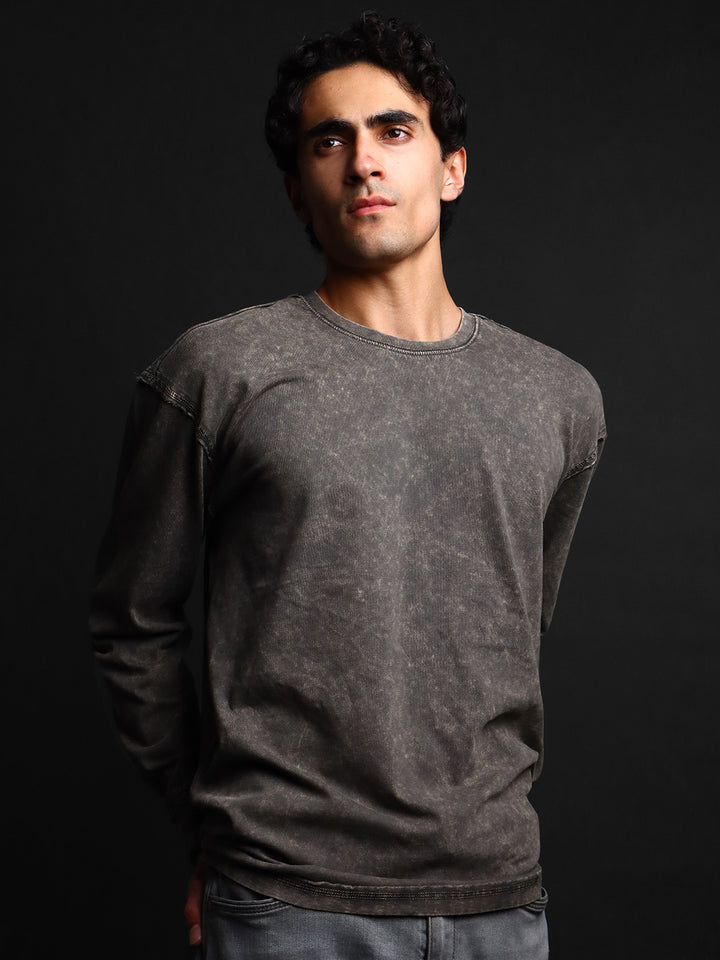DUST FADE * WASHED OUT BASIC LONGSLEEVES TEE #10