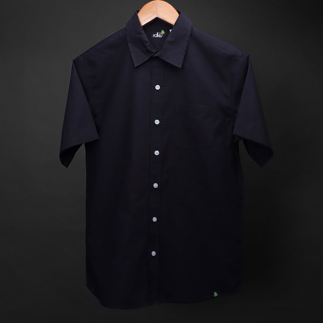 Crisp Black* PLAIN SHIRT #20