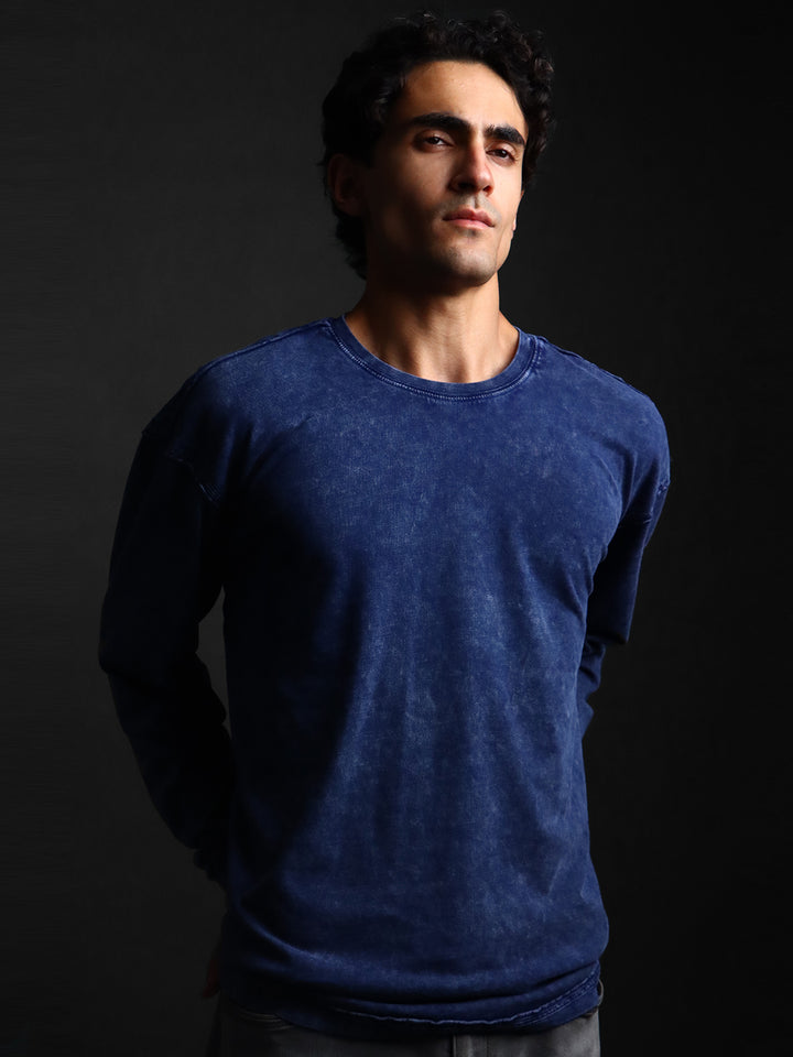 OCEAN FADE * WASHED OUT BASIC LONGSLEEVES TEE #8