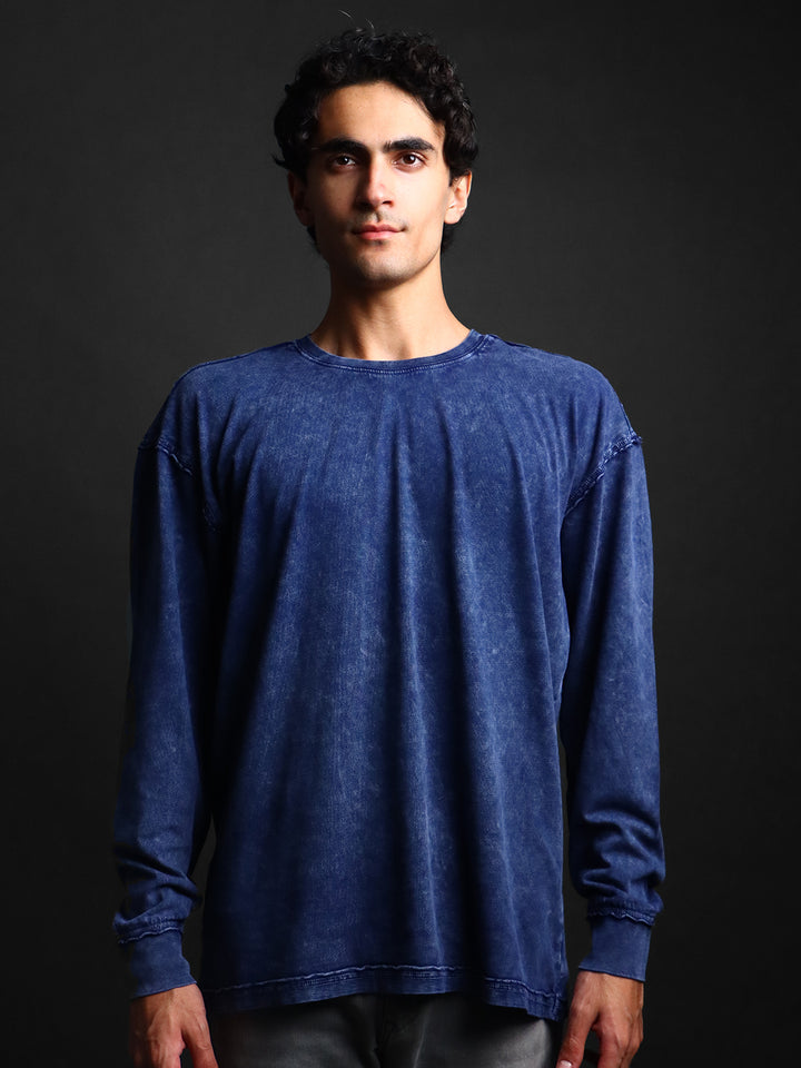 OCEAN FADE * WASHED OUT BASIC LONGSLEEVES TEE #8