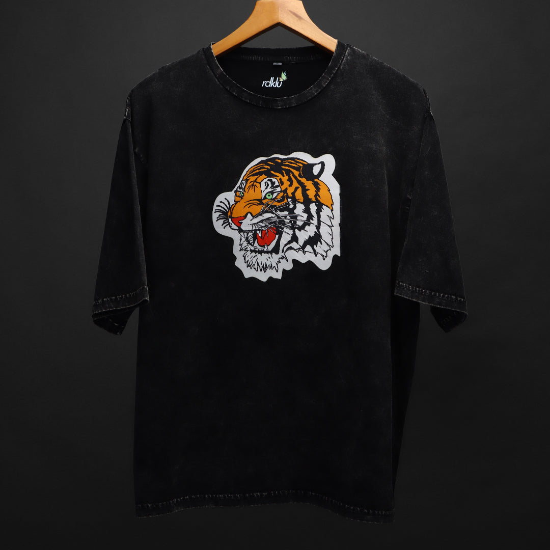 AMBER * ACID WASH OVER SIZE TEE #38