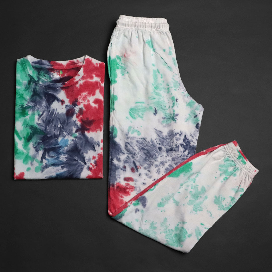 Men's  Tie & Dye Co-Ord Tee Jogger Set#25