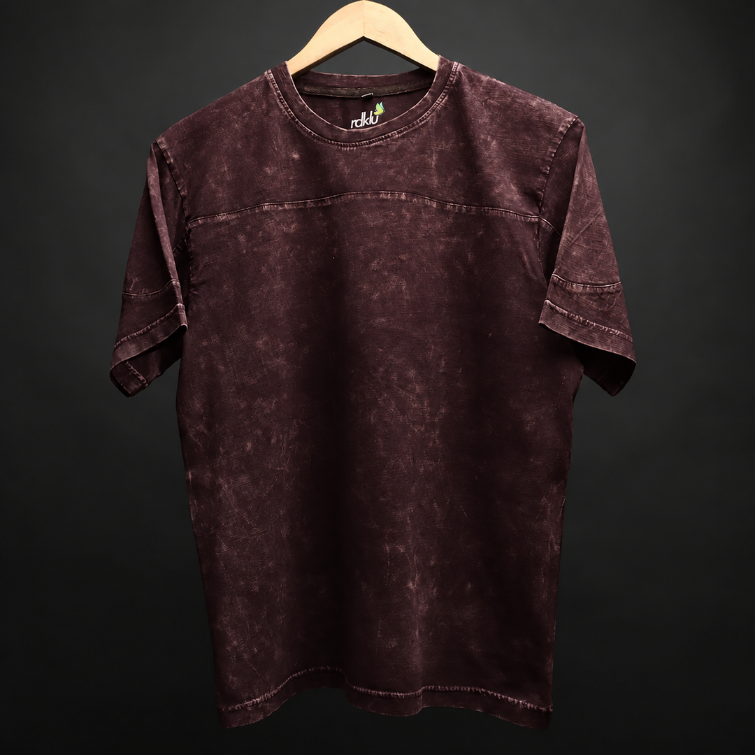Mahogany Haze ACID WASH CUT TEE #67