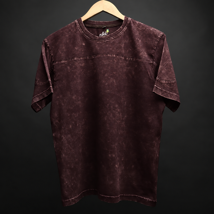Mahogany Haze ACID WASH CUT TEE #67