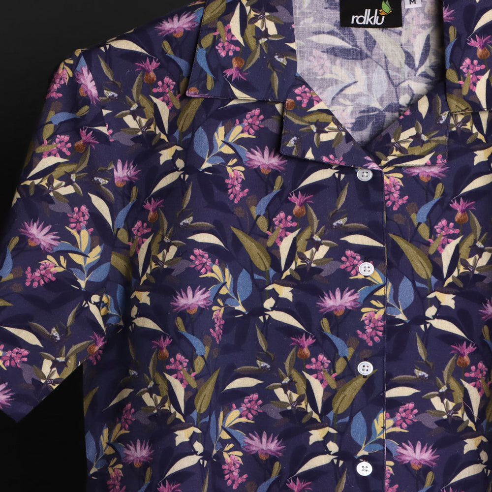 Prints - RDKLU  - Cuban Collar Shirt For Men#483