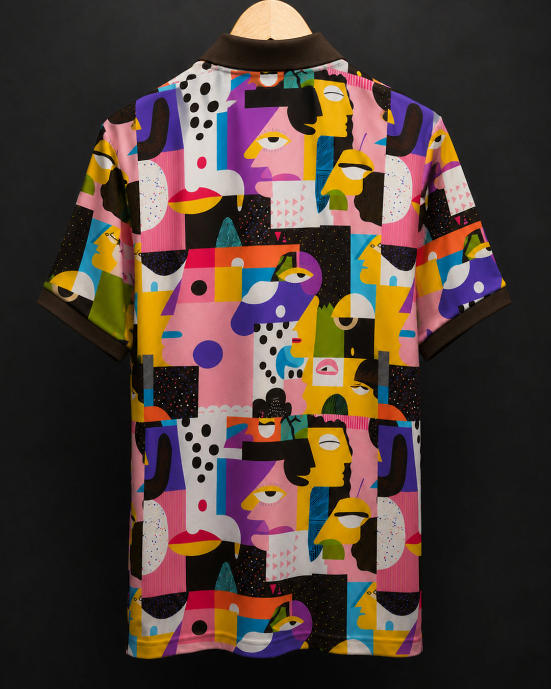 Mens Cotton Printed Polo Tee#60