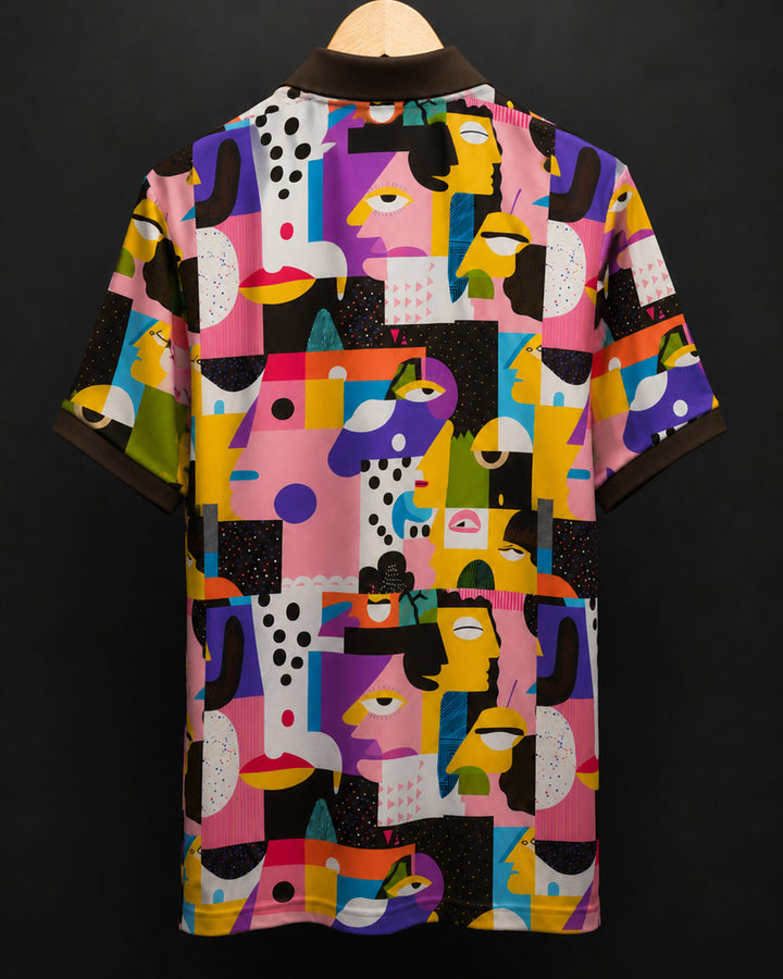 Mens Cotton Printed Polo Tee#60