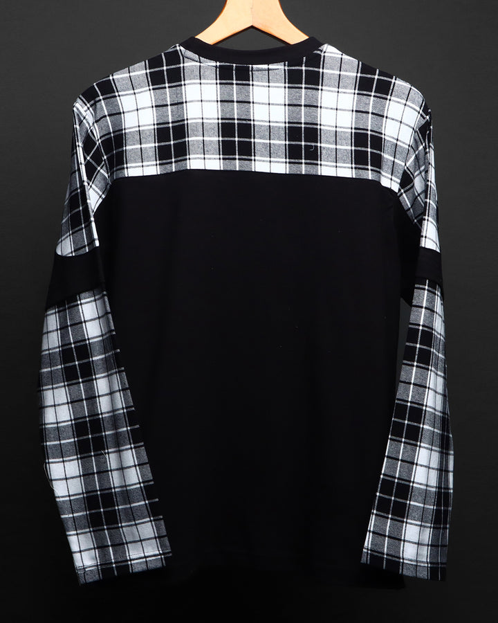 Check Panel T-Shirt Tee#36