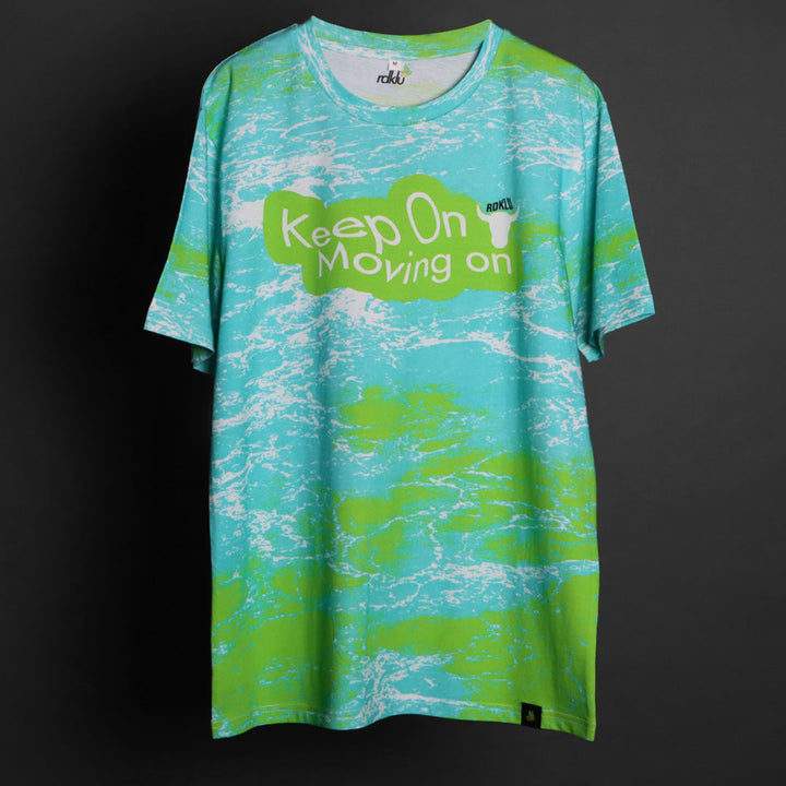 Cotton Printed Tees - Keep On-Moving On -RDKLU-Cotton Printed Tee#14