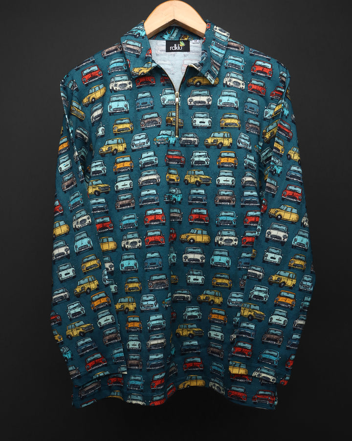 Cotton Printed Full Sleeve Polo Tee#34