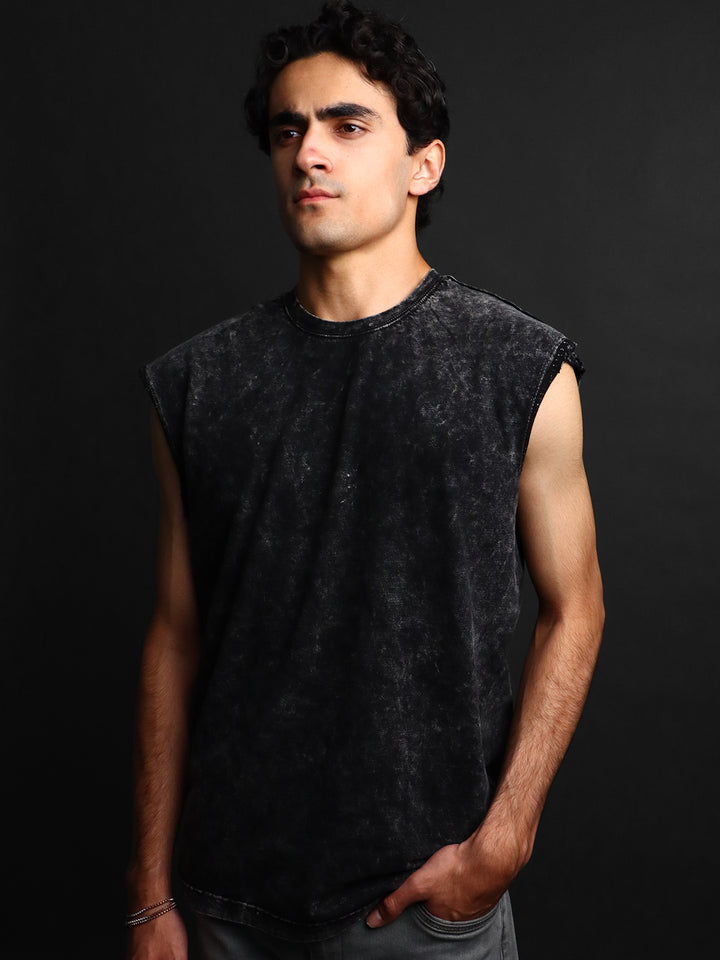 WASHED OUT * SLEEVELESS VEST #17