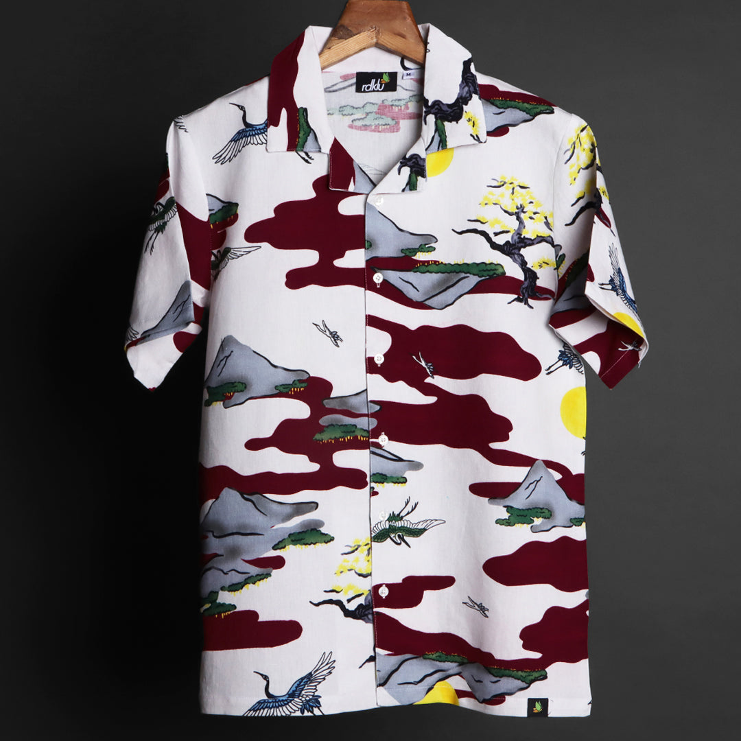 Prints - RDKLU - Cuban Collar Shirt For Men#402