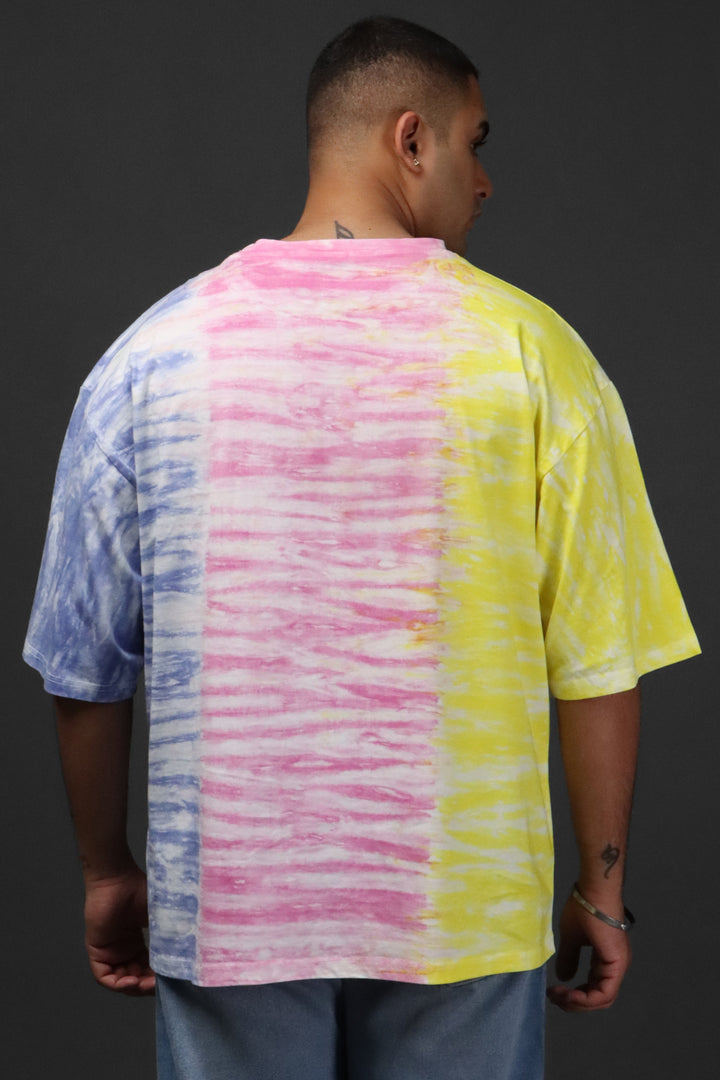 Printed Oversized Tee - TIE & DYE PRINTED OVER SIZE TEE#25