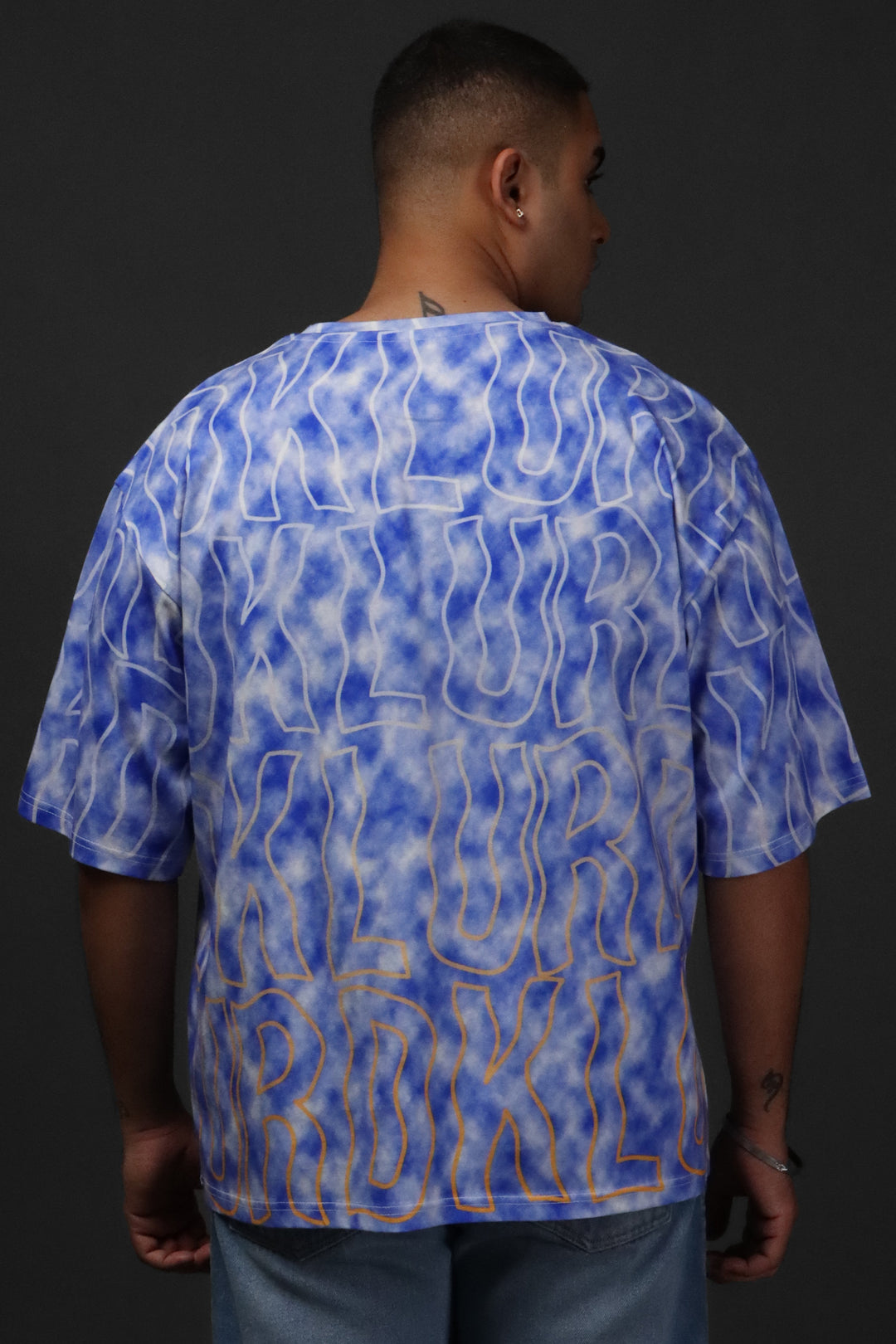 Printed Oversized Tee - MEN'S COTTON PRINTED OVER SIZE TEE#47