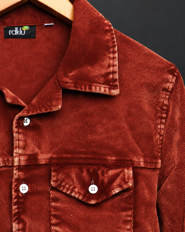 Rustwood Corduroy acid wash Shirt #167