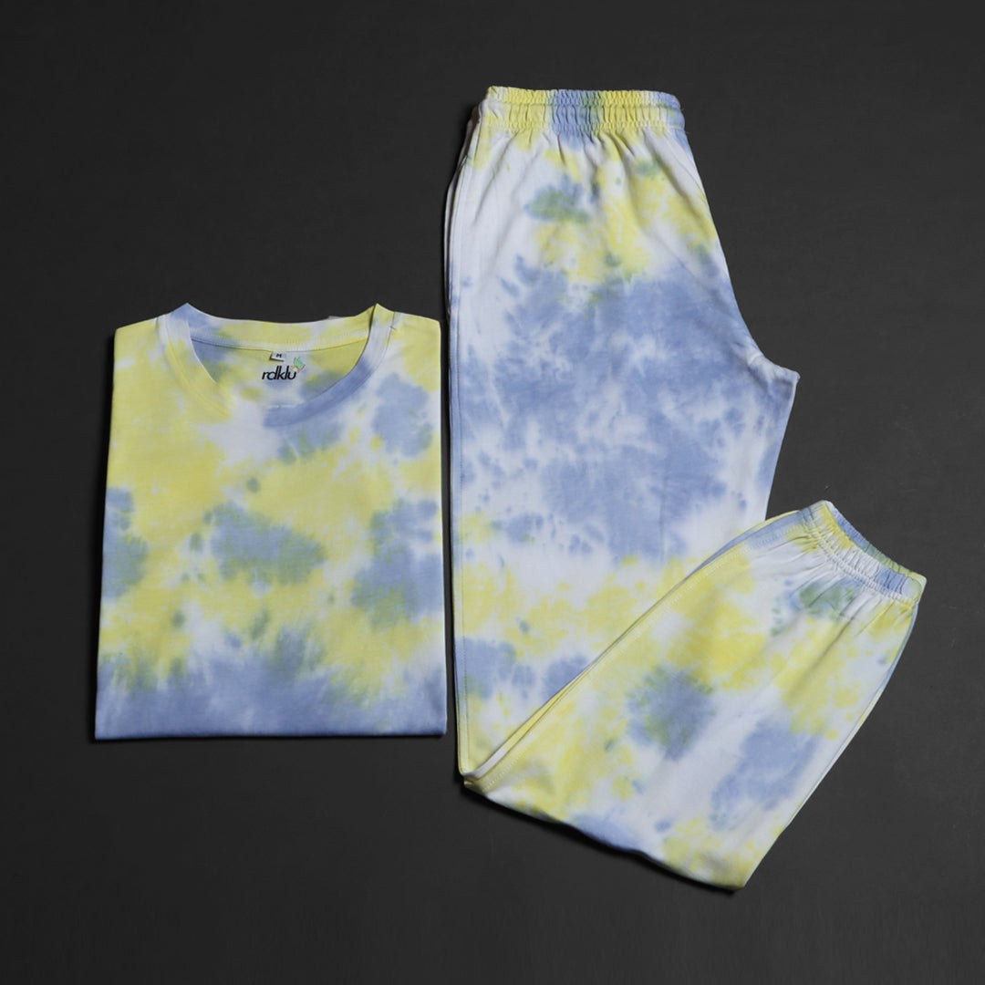 Men Tie And Dyed - Men's  Tie & Dye Co-Ord Tee Jogger Set#8