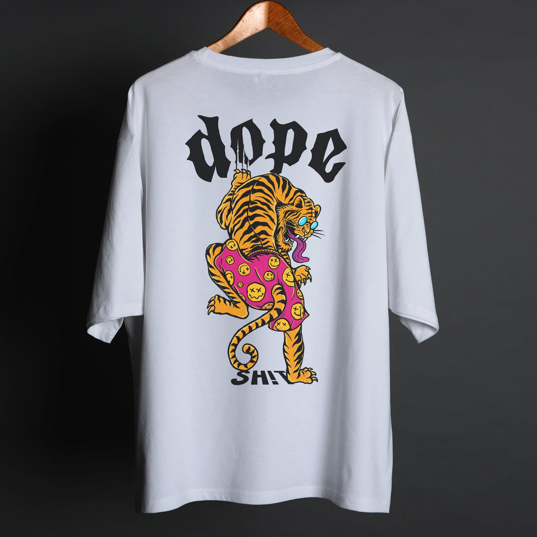 Printed Oversized Tee - DOPE MEN'S PRINTED OVER SIZE TEE#38