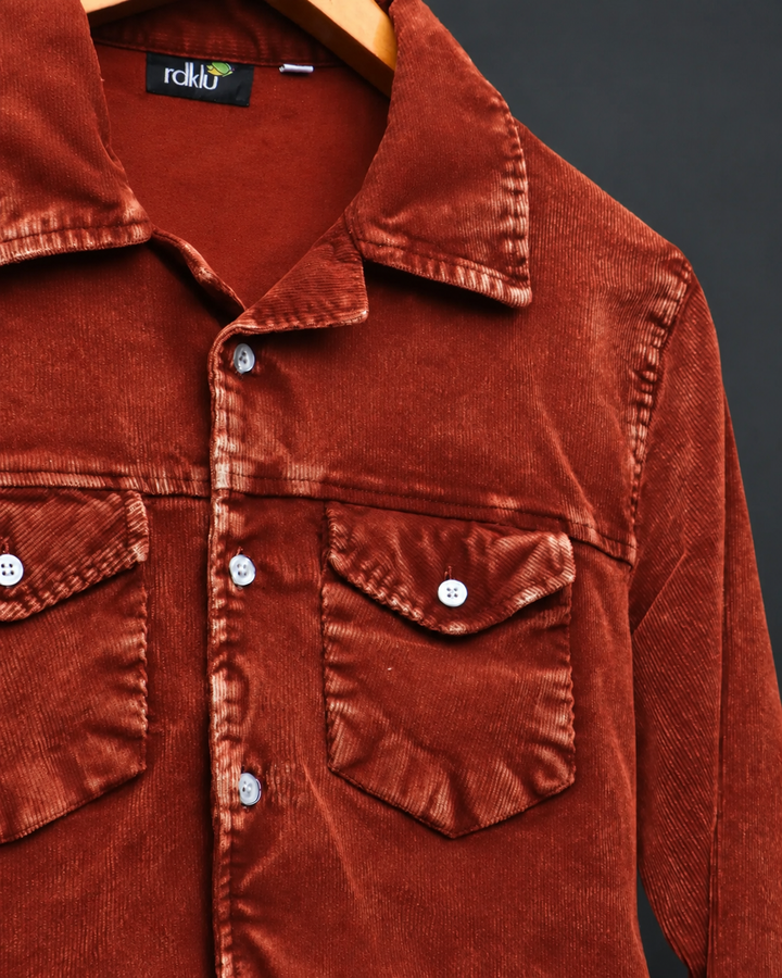 Rustwood Corduroy acid wash Shirt #167