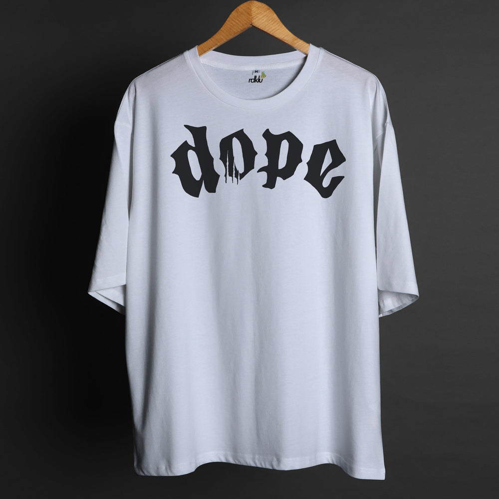 Printed Oversized Tee - DOPE MEN'S PRINTED OVER SIZE TEE#38