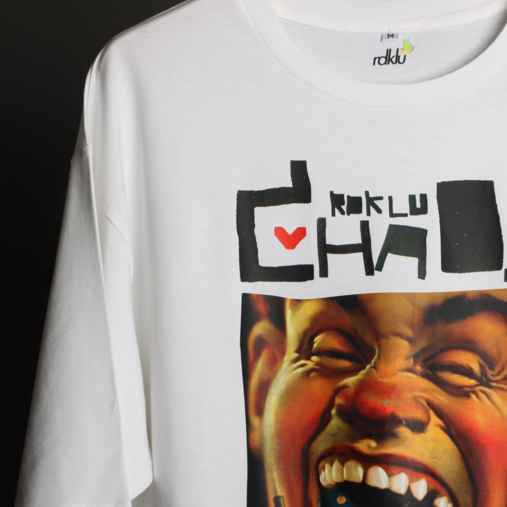 Printed Oversized Tee - CHAOS-MEN'S PRINTED OVER SIZE TEE#21