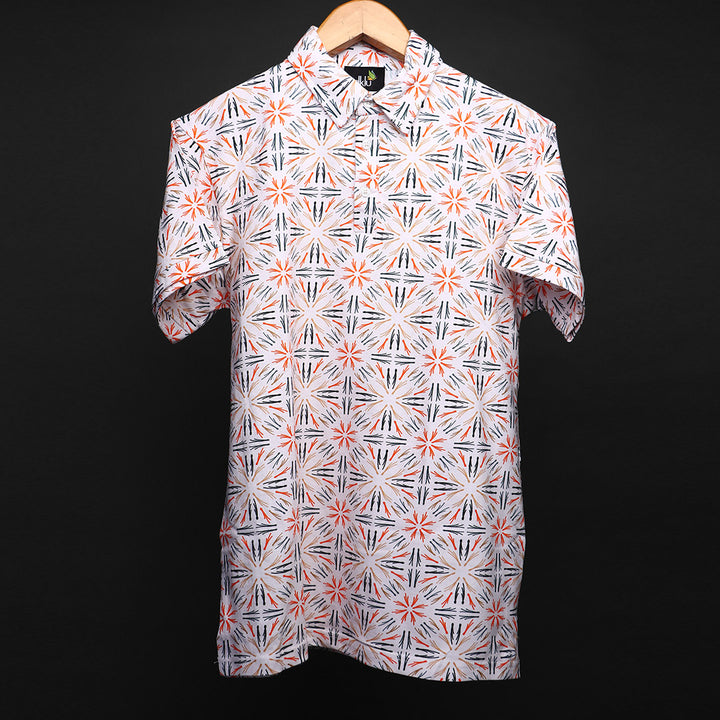 Mens Cotton Printed Polo Tee#19