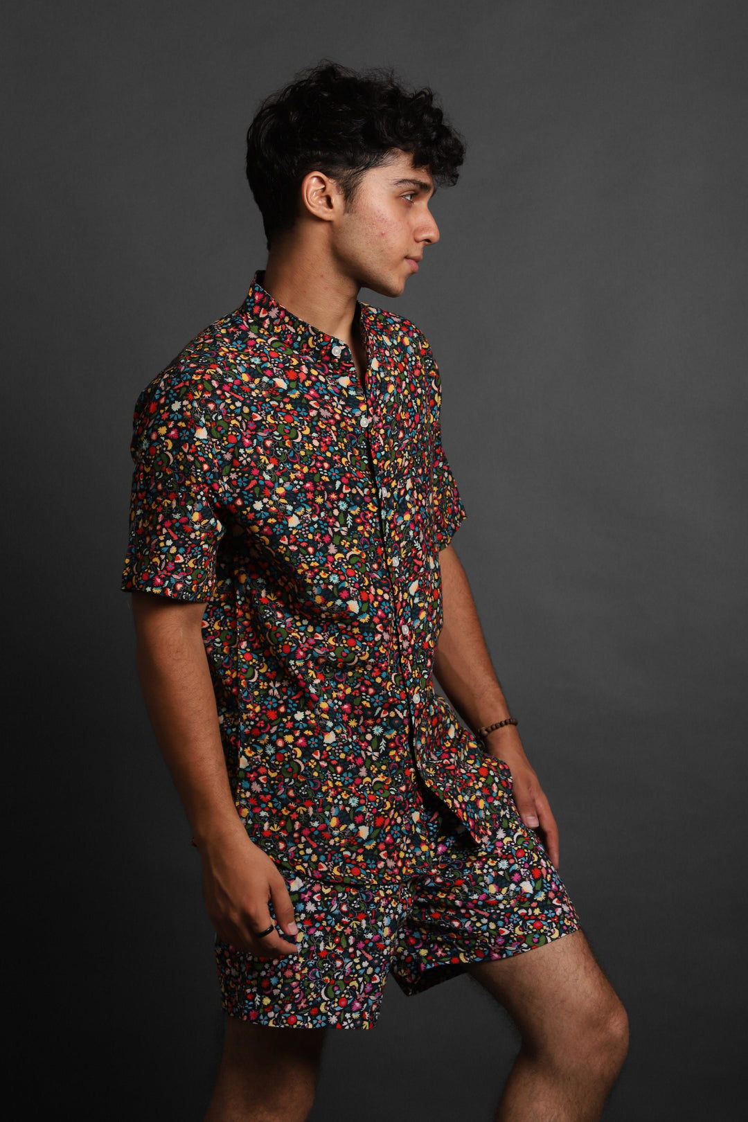 Printed Co-Ord Set - RDKLU-Men's Cotton Printed Co-Ord Set#16