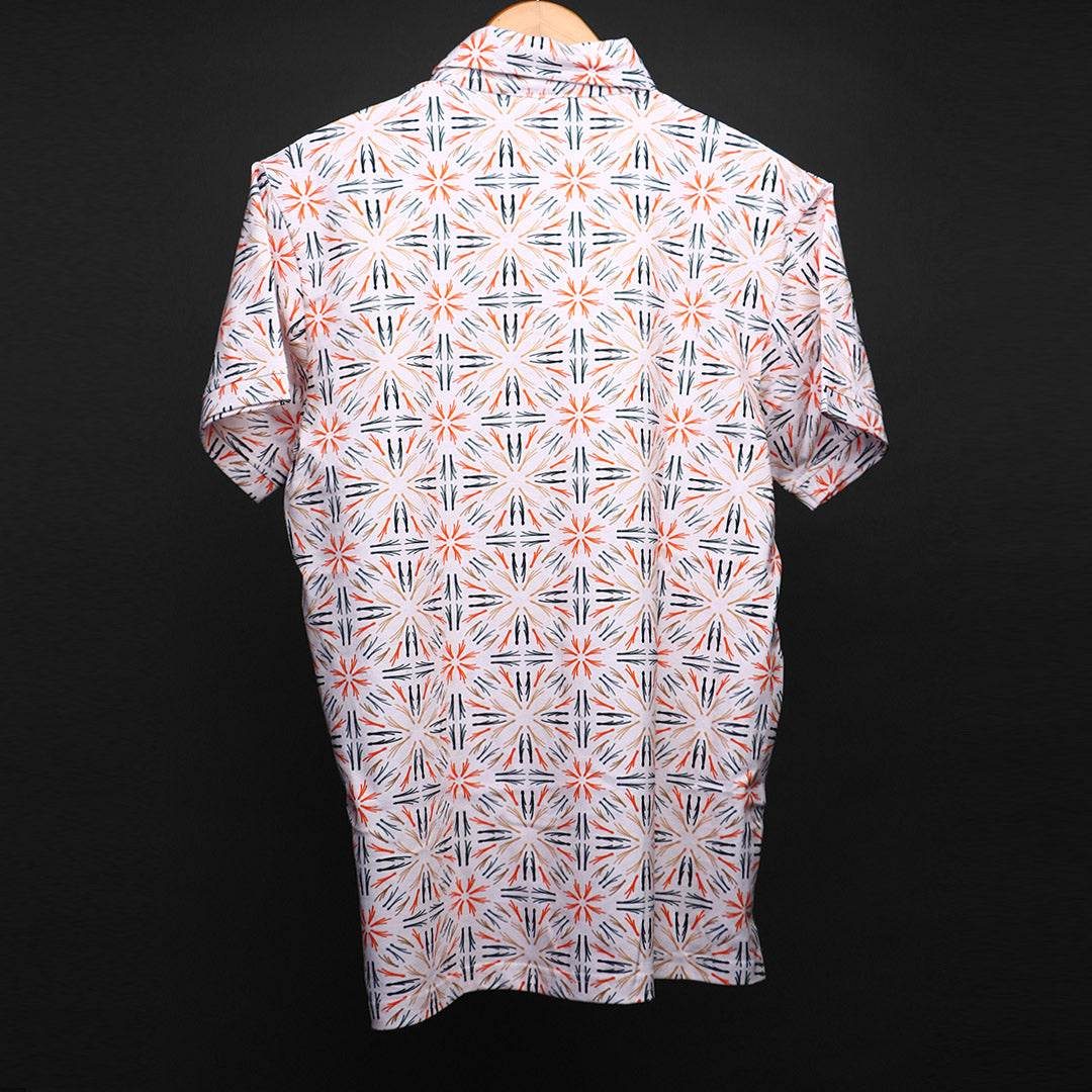 Mens Cotton Printed Polo Tee#19