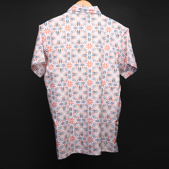 Mens Cotton Printed Polo Tee#19