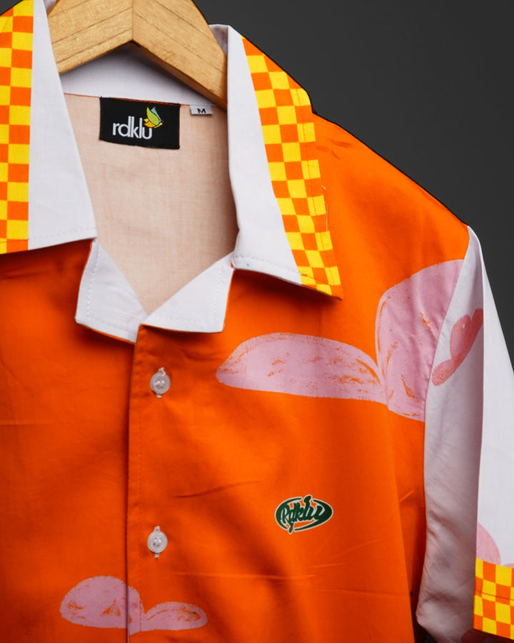 Printed Cuban Collar Shirt #160