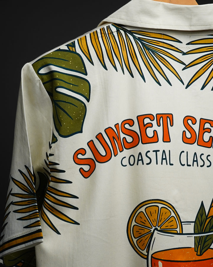 Printed Cuban Collar Shirt #161