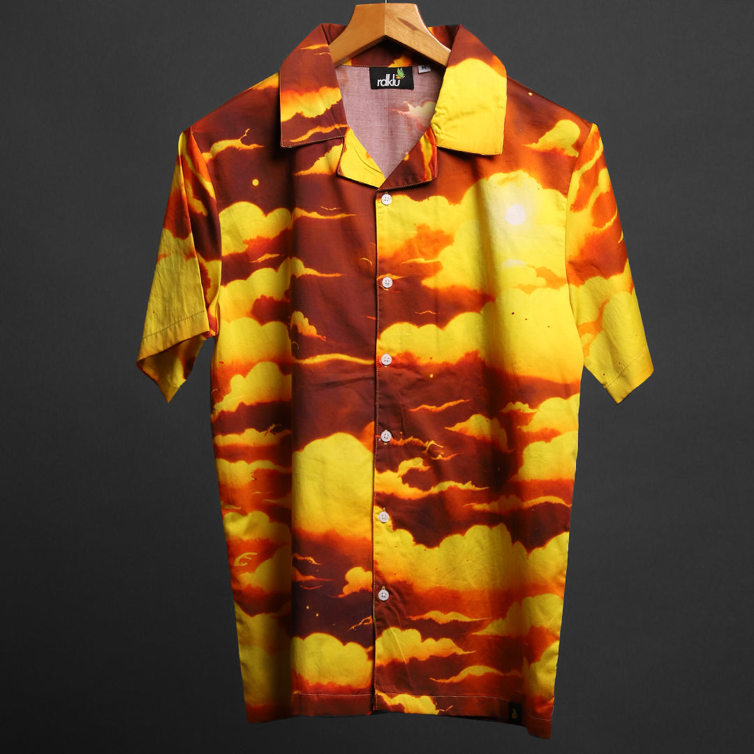 Prints - RDKLU *Reveille Cuban Collar Shirt For Men#628