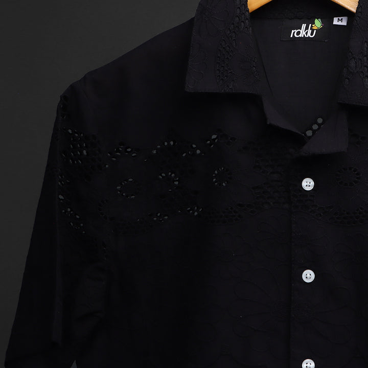 MIDNIGHT* Cuban Collar Shirt For Men #129