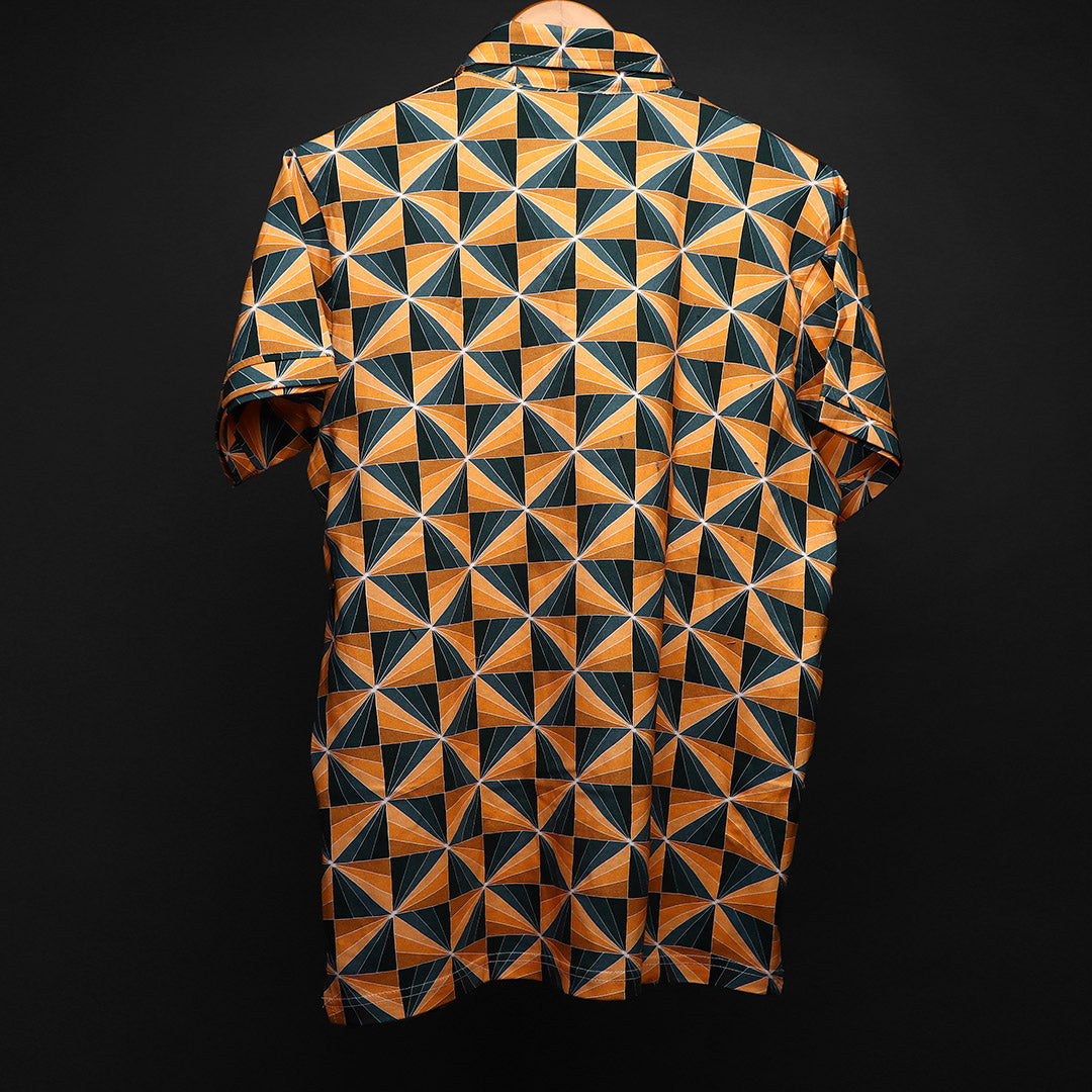 Mens Cotton Printed Polo Tee#20